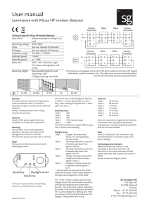 User manual - SG Armaturen AS