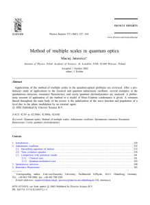 Method of multiple scales in quantum optics