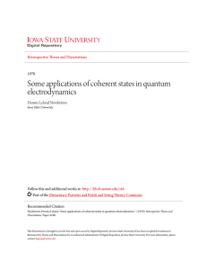 Some applications of coherent states in quantum electrodynamics