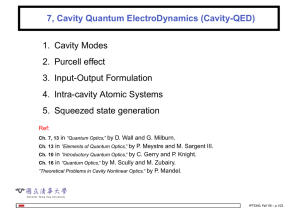 7, Cavity Quantum ElectroDynamics (Cavity