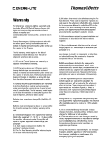 Warranty - Emergi-Lite