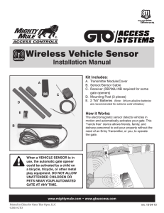 Wireless Vehicle Sensor - Home