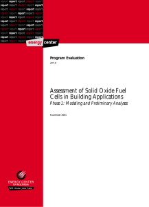 Assessment of Solid Oxide Fuel Cells in Building