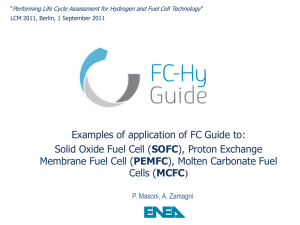 Examples of application of FC Guide to: Solid Oxide Fuel Cell