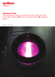 SF-0012.4 Thermal Spray coating solutions for solid oxide fuel cells