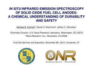 in situ infrared emission spectroscopy of solid oxide fuel cell anodes