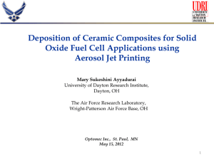 Deposition of Ceramic Composites for Solid Oxide Fuel Cell