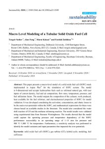 Macro Level Modeling of a Tubular Solid Oxide Fuel Cell