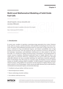 Multi-Level Mathematical Modeling of Solid Oxide Fuel Cells