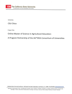 Online Master of Science in Agricultural Education: A Program