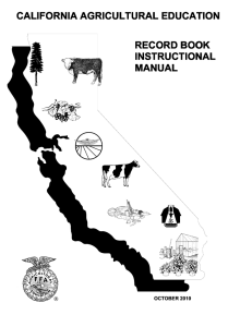 california agricultural education record book