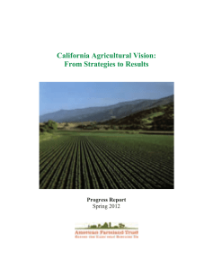 California Agricultural Vision: From Strategies to