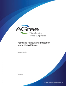 Food and Agricultural Education in the United States