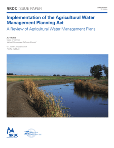 NRDC: Implementation of the Agricultural Water Management