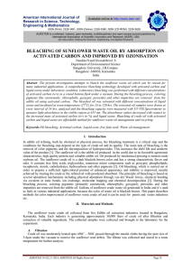 Bleaching Of Sunflower Waste Oil by Absorption On Activated