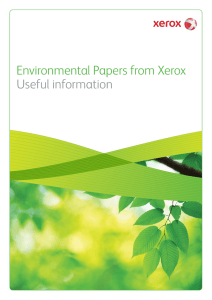 Environmental Papers from Xerox Useful information
