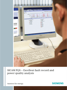 SICAM PQS – Excellent fault record and power quality