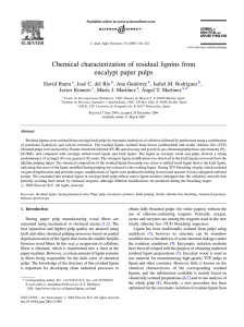 Chemical characterization of residual lignins from eucalypt paper