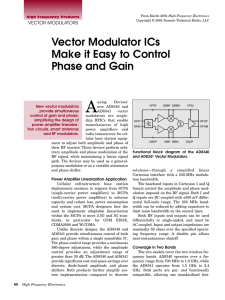 Vector Modulator ICs Make it Easy to Control Phase and Gain