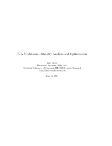 Modulators|Stability Analysis and Optimization