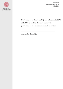 Performance evaluation of IQ-modulator ADL5375 at 5.8 GHz