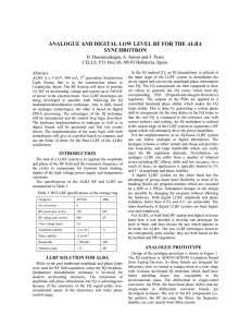 analogue and digital low level rf for the alba