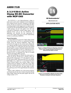 AND9173 - A 3.3‐V/20‐A Active Clamp DC‐DC Converter with