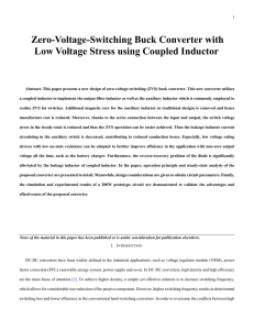 Zero-Voltage-Switching Buck Converter with Low Voltage Stress