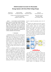 ZVZCS Isolated Converter for Renewable Energy System with Extra