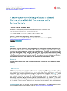 A State Space Modeling of Non-Isolated Bidirectional DC