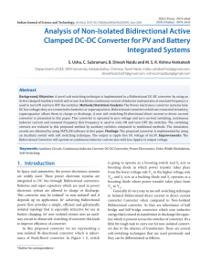 Analysis of Non-Isolated Bidirectional Active Clamped DC