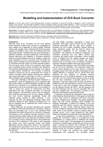 Modelling and Implementation of ZCS Buck Converter