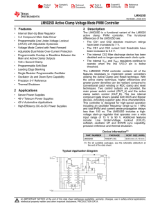 LM5025D Active Clamp Voltage Mode PWM