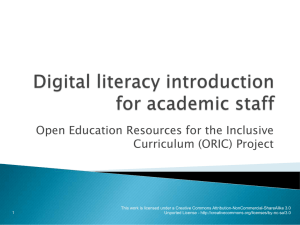 Digital literacy and curriculum design