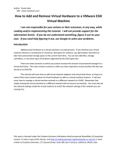How to Add and Remove Virtual Hardware to a VMware ESXi Virtual