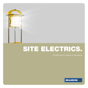 site electrics. - Brandon Tool Hire