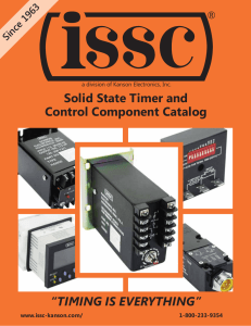 Solid State Timer and Control Component Catalog “TIMING IS