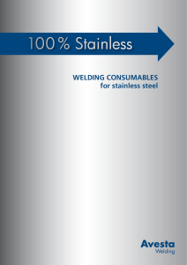 Avesta Welding Consumables for Stainless Steel