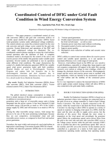 Coordinated Control of DFIG under Grid Fault Condition in Wind