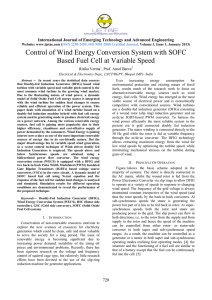 Control of Wind Energy Conversion System with SOFC