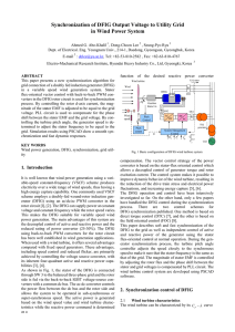 Synchronization of DFIG Output Voltage to Utility Grid in Wind Power