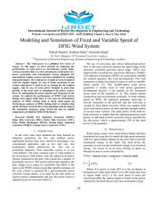 Modeling and Simulation of Fixed and Variable Speed of