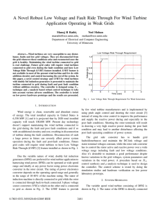 A Novel Robust Low Voltage and Fault Ride Through For Wind