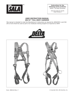 user instruction manual delta™ full body harness
