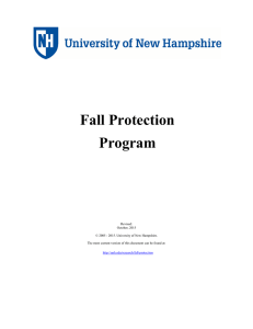Fall Protection Program - University of New Hampshire