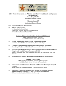 2016 symposium program - Texas Symposium on Wireless