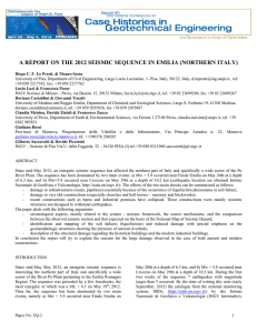 a report on the 2012 seismic sequence in emilia (northern italy)