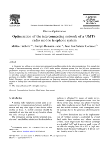 Optimisation of the interconnecting network of a UMTS radio mobile