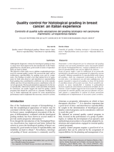 Quality control for histological grading in breast cancer: an italian