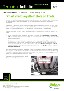 Smart charging alternators on Fords